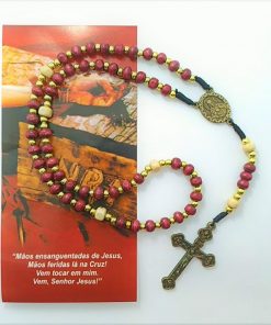 Terço das Mãos Ensanguentadas em tamanho pequeno.