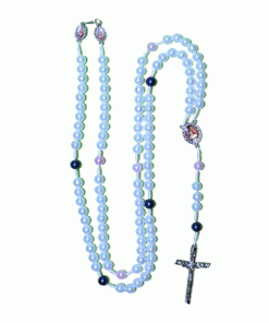 Tr048 - Terço acrílico nº 8 do casal (branco)