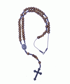 Alternative view of Tr075 - Terço Madeira Medalha Resinada nº 8