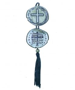 Av030 - Adorno Redondo Duplo Resinado das duas cruzes