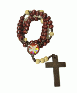 Tr084 - Terço Madeira nº 8 Sete Mistérios do Divino Espirito Santo