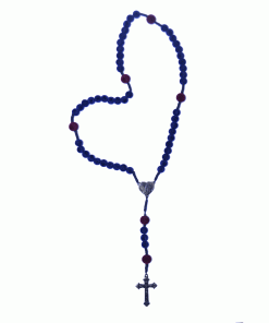 Alternative view of Tr161 - Terço Acrílico Conta Aveludada entremeio Terço das Mulheres