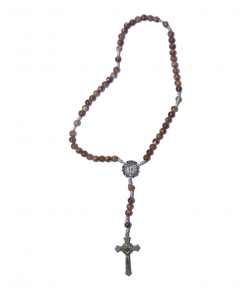 Alternative view of Tr144 - Terço Acrílico nº 6 pai nosso medalha zamak (São Bento)