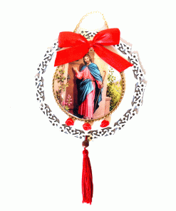 Av023 - Adorno Redondo 18 cm (Jesus Bate à Porta)
